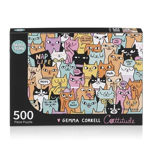 High Quality Custom logo Cartoon Kitten 500 Pieces Personalised Jigsaw Puzzles for Kids