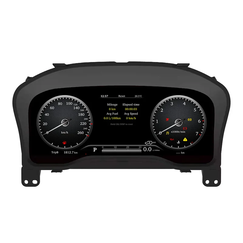 12.3'' LCD Dashboard for Toyota Hiace LCD Instrument Cluster Plug and Play Speedometer Virtual Digital Cluster Cockpit