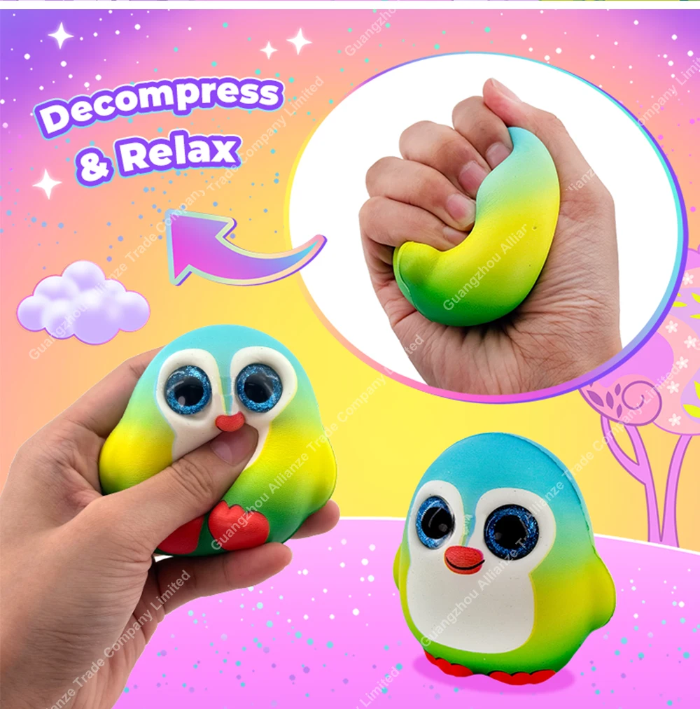 Anboor Squishies Ours endormi Squishy Slow Rising Squeeze Jouets Soulagement du Stress Kawaii