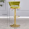 Grass green-high style gold plated legs