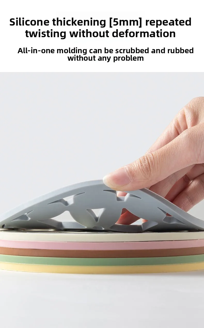 Modern Design Household Tray Mat 5mm Thick Hollow Silicone Insulation Heat-resistant Dining Table Pot Cup Mat manufacture