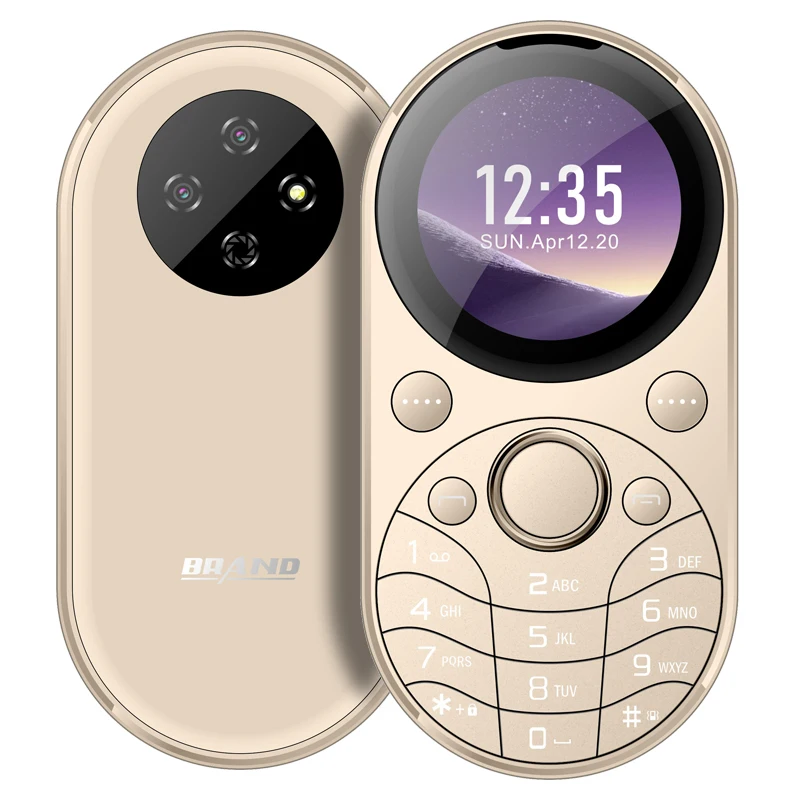 2024 Latest Design I15 Mini Round Shape LCD Screen China Button Bar Mobile Phone Basic Functions Feature Phone