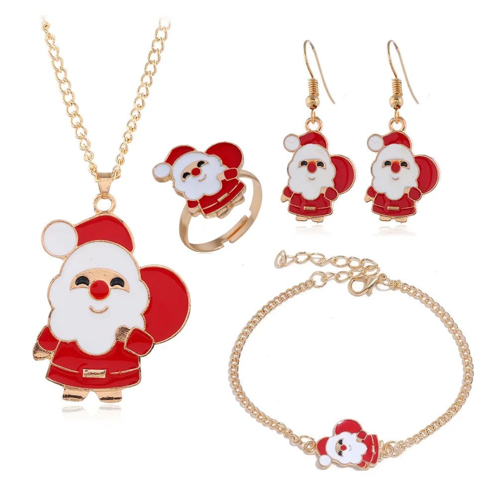 gift for women holiday jewelry or choker necklace Santa Claus Necklace Unique gift Christmas pendant