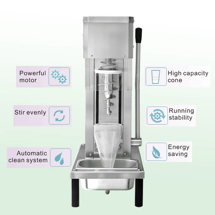 Auto Swirl Fruits Ice Cream Machine Auto Swirl Frozen Yogurt Ice Cream Mixer  Real Fruit Swirl