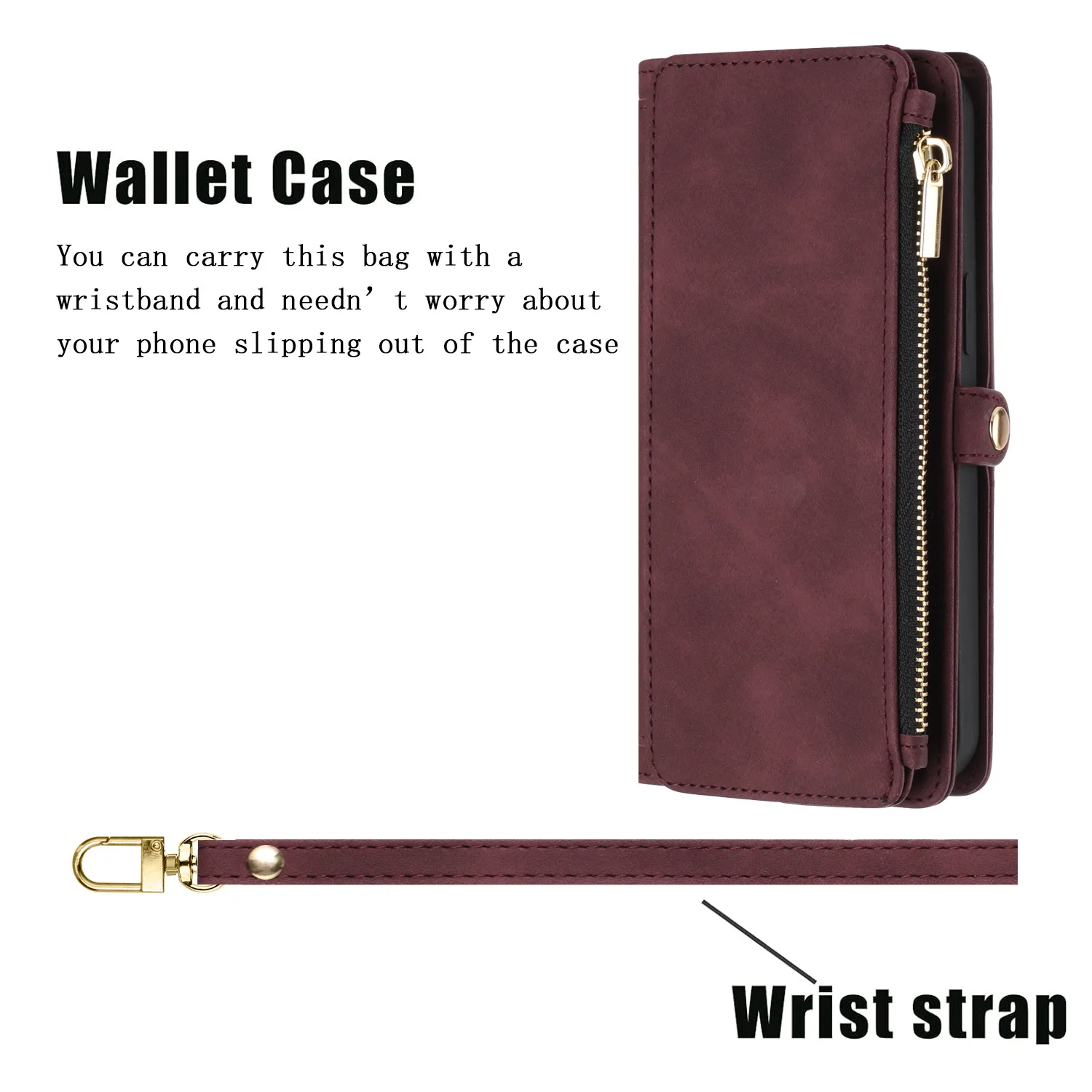 Custom Luxury Leather Phone Case with Desk Stand For Samsung S25 Plus Ultra Wallet Matte Lanyard Case Myc1253 manufacture