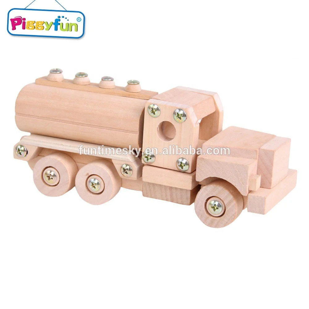 高品質の手作り木製子供用小型おもちゃ車、子供向けDIYおもちゃ
