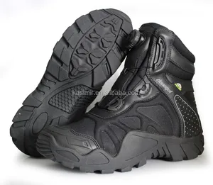 ODM OBM Good Design Emergency Usage Fast Lacing Waterproof Genuine Leather Durable Jungle Boots Hunting Boots for Men