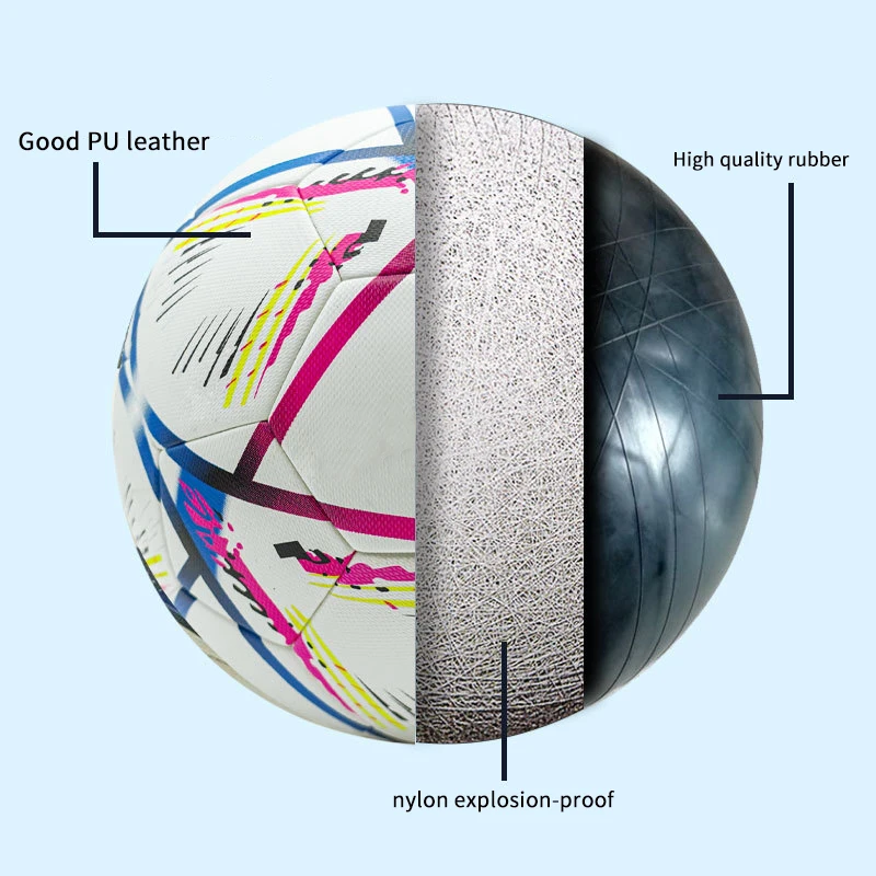 Customize  Official Standard Word Match Cup Football/Soccer Ball PU Material Unisex-adult FIF World Qatar 2022 Training Football