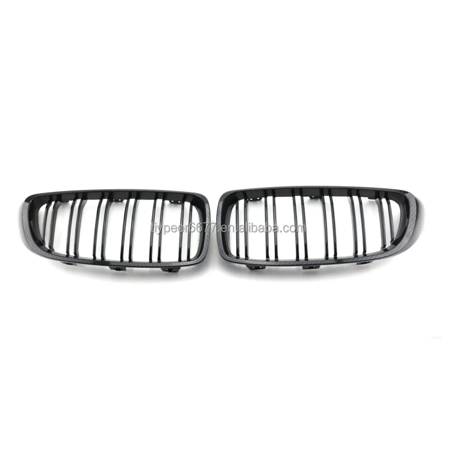 product tiypeor car front grille car grille for bmw 4 series  f32 2013 2021 year front bumper glossy black  double line abs-9