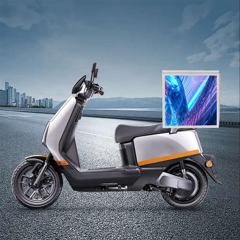 High Quality Full Color Three Sides Delivery Box Led Display for Motorcycle Led Screen Advertising Box