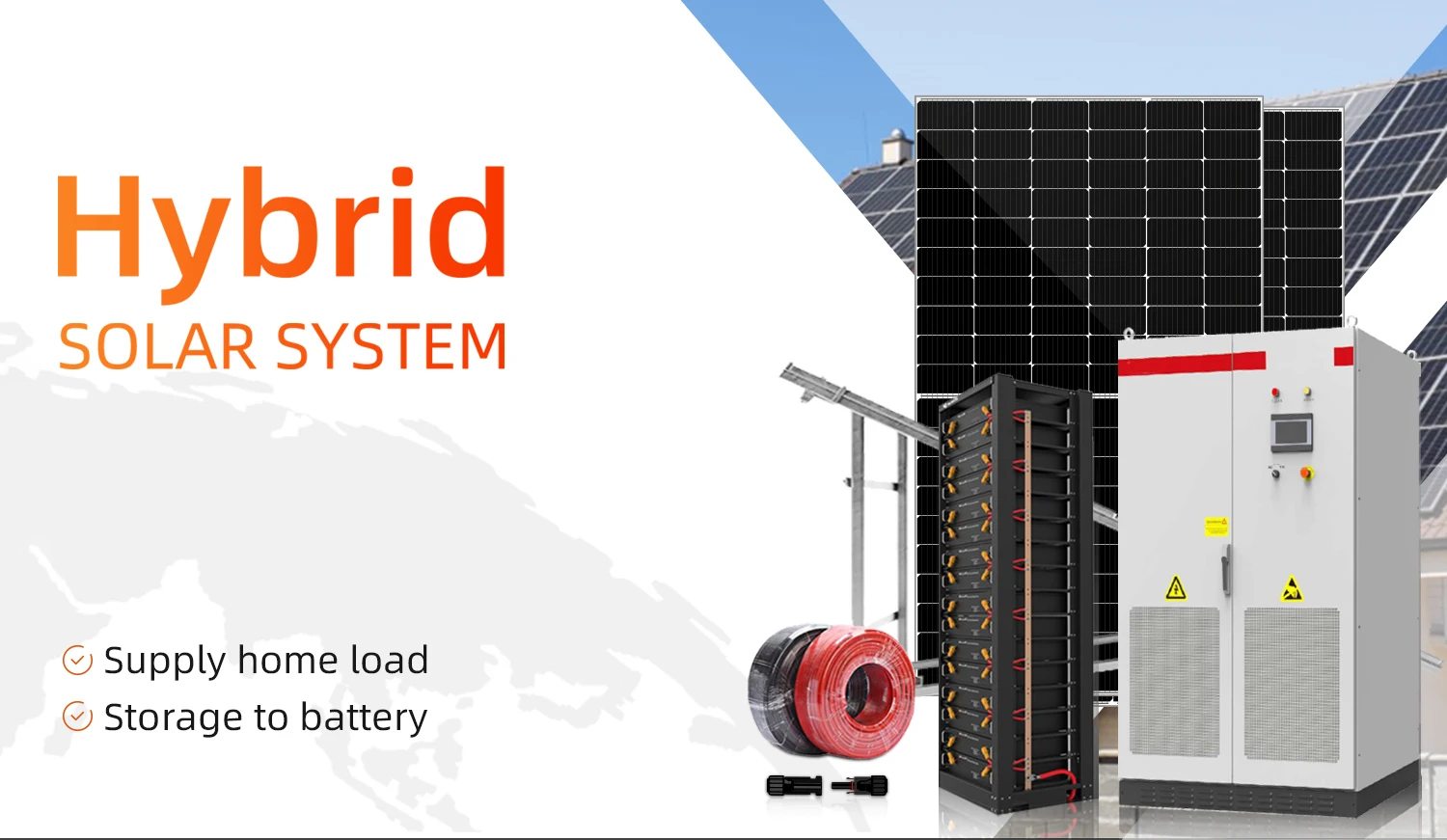 Hybrid Solar Power System 3kw 5kw 10 Kw 10kva 10kw Off Grid Photovoltaic System With Lithium 7196