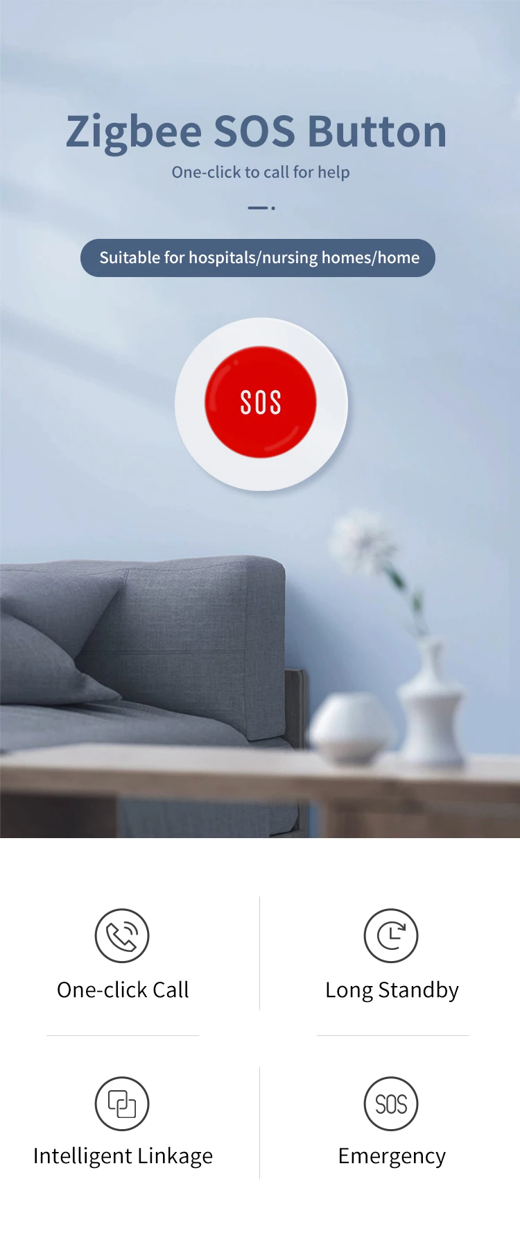 Tuya Smart Zigbee Emergency Panic Button Elderly Sos Button| Alibaba.com