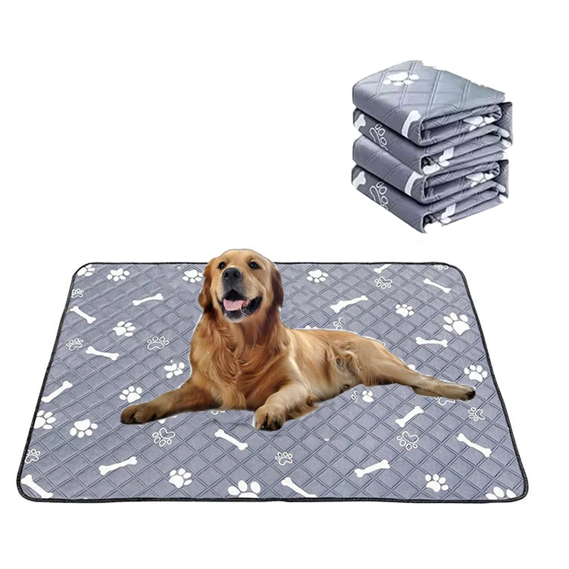 Custom design 2pack potable puppy pads machine washable large pee pads for dogs