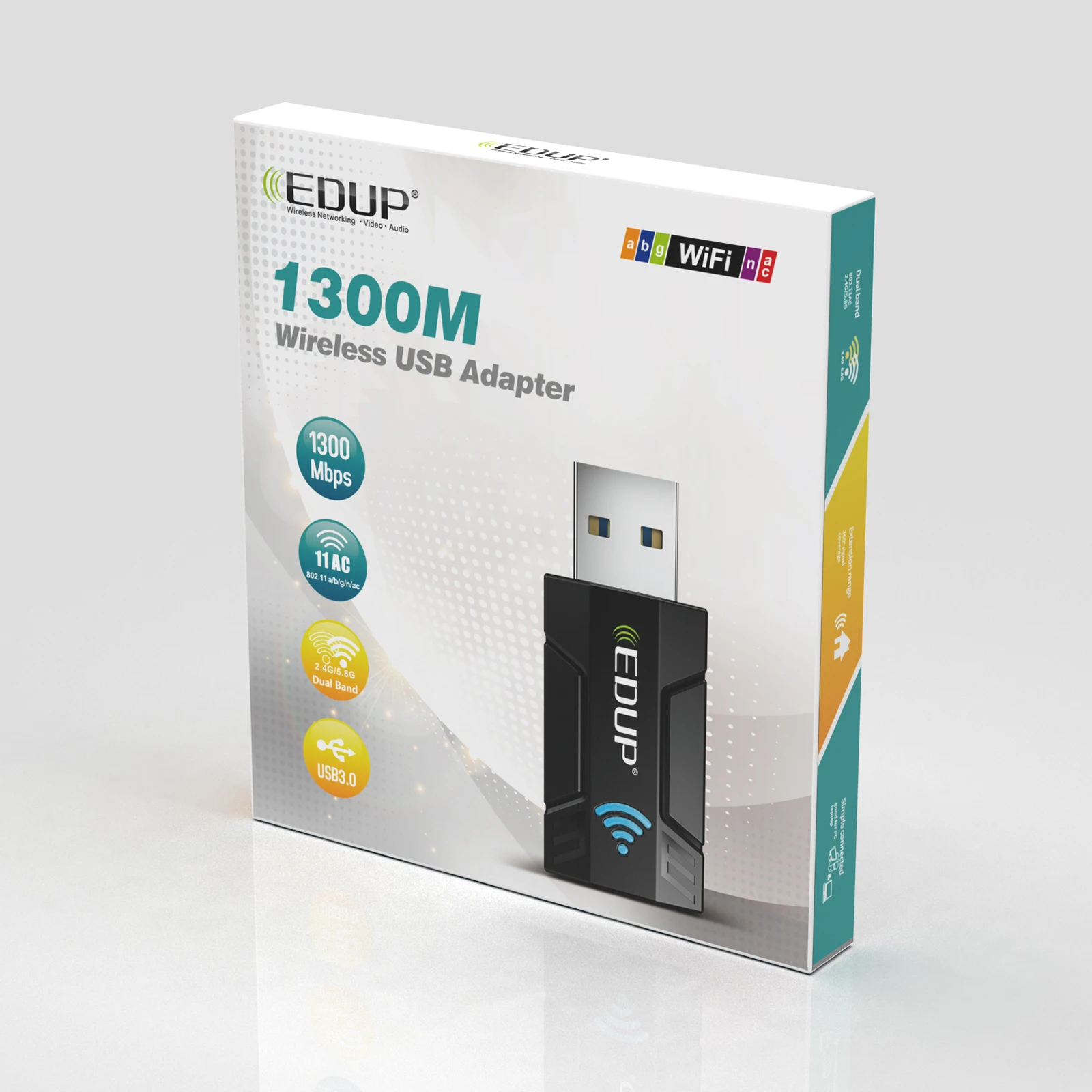 EDUP High Speed RTL8812BU AC1200Mbps Network Card Wireless USB WiFi Adapter for PC