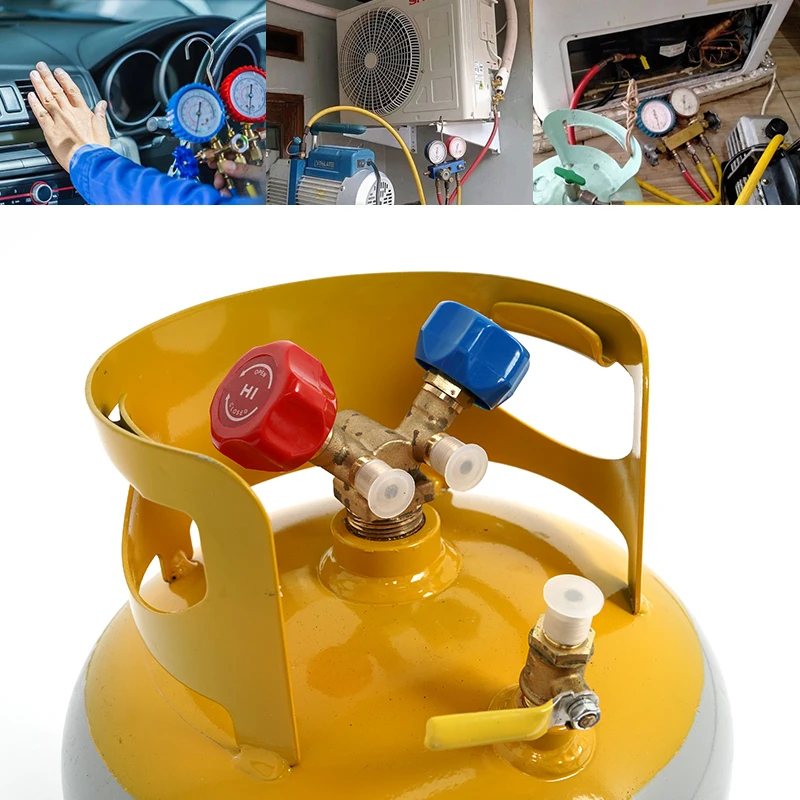 High-quality air Conditioning Refrigerant Recovery tank with Safety Valve - Suitable for R134a, R22 and R407C Gas