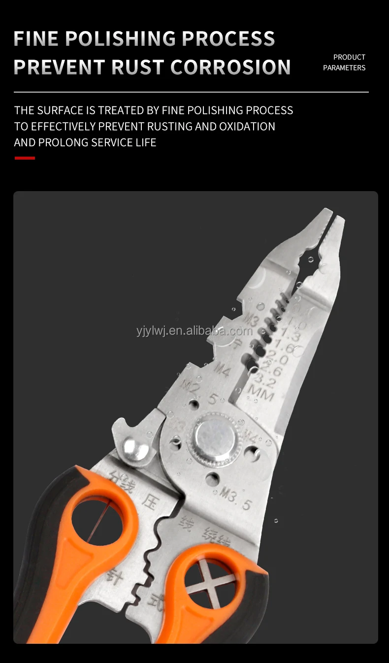 Electric Cutter Tool Crimping Pliers Cutting Wire Stripper Crimping Pliers Wire Stripper Tool for Drill Ratcheting Cable Cutter