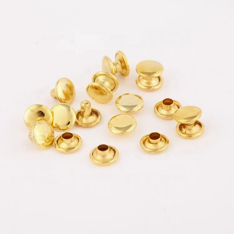 Высококачественная двойная заклепка из меди и железа для кожаных сумок, одежды