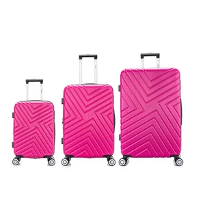 Wholesale New Fashion Mutil Colour Travel Luggage Bag Unisex 3 Set Hardcase Carry on Set Durable Outdoor Travel Luggage