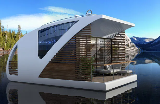 Modern Mobile Home On The Water Modular Home Small Floating Homes Tiny ...