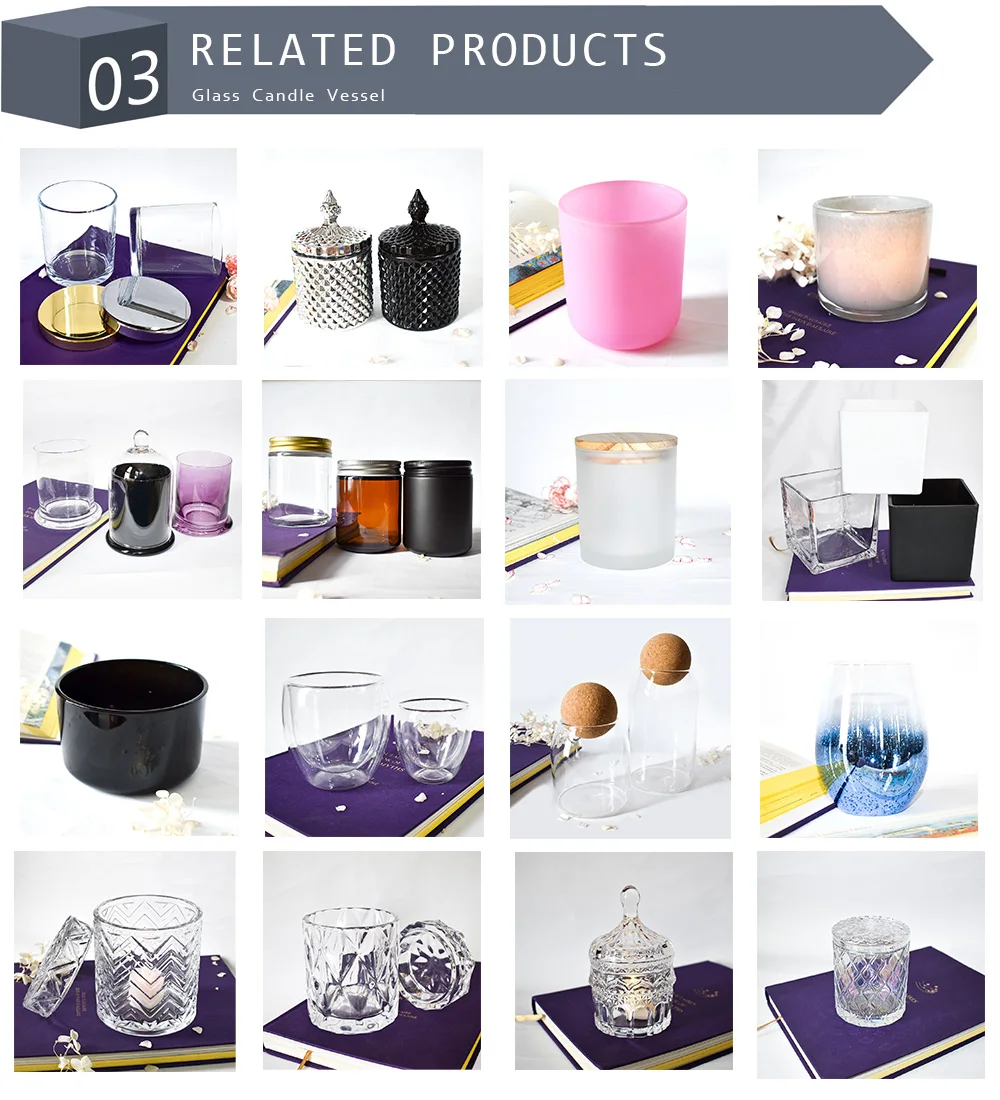 Lz Empty Wax Candles Glass Jar Wholesale In Bulk A14oz Glass Candle