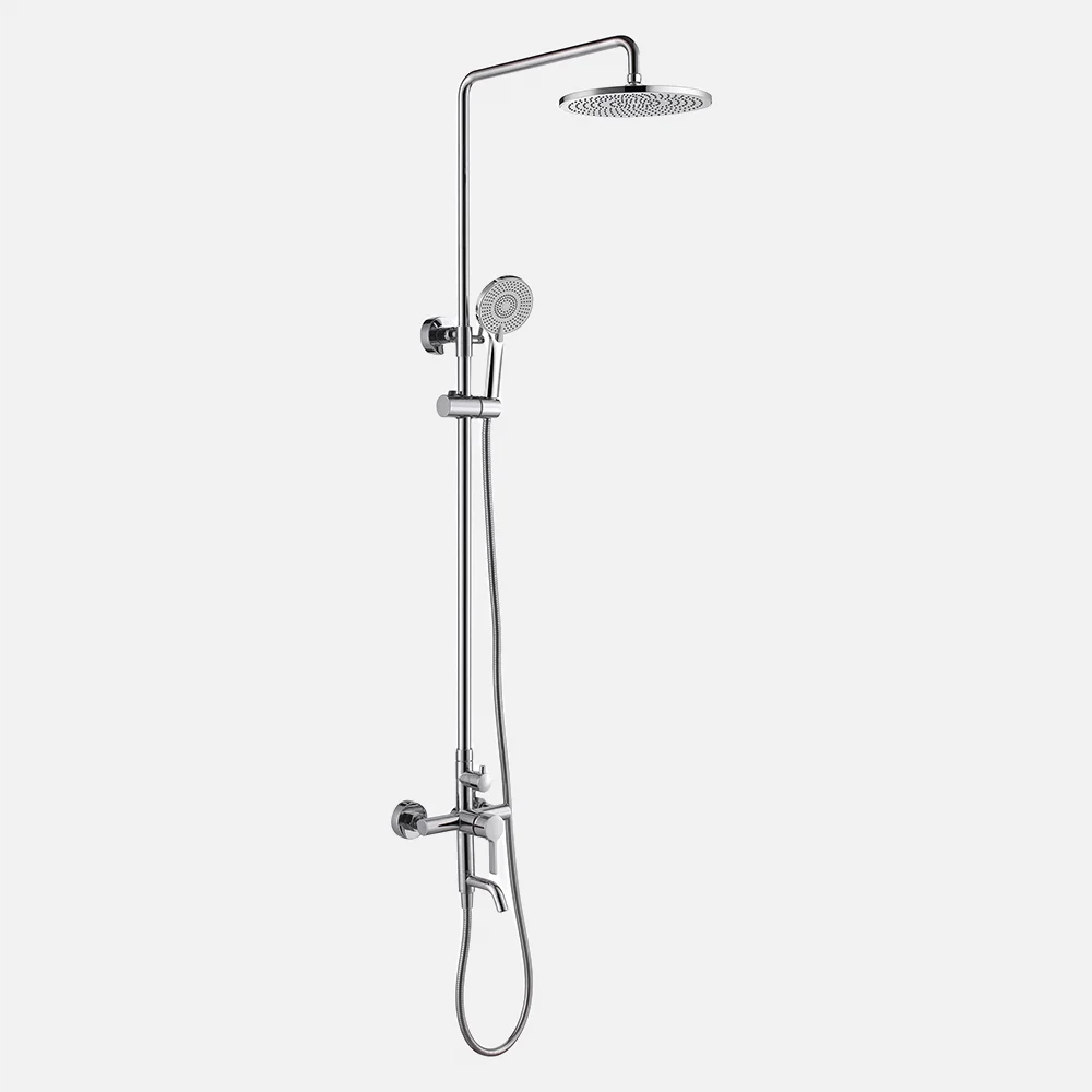 Modern Bathroom Shower Set Rainfall 3 Way Shower Mixer Bath With Hot Cold Water Bathroom Bath for Hotel Chrome Bath Brass Shower