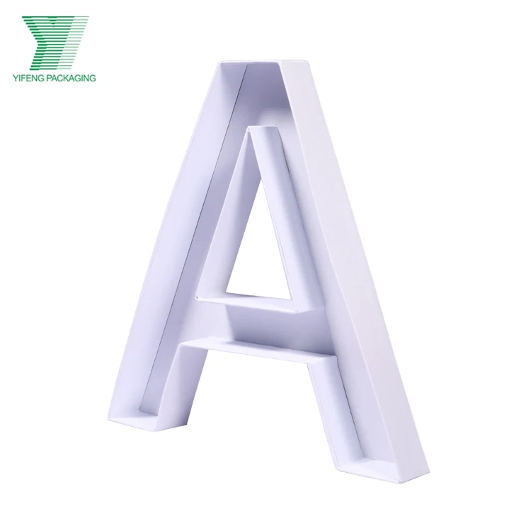 Wholesale Paper Alphabet Letter Shape Food Packaging Box 12' Cardboard ...