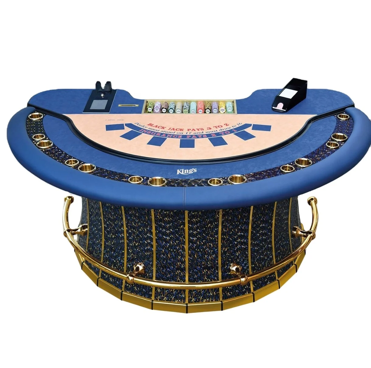 Luxury Solid Wood Professional Baccarat Poker Table & Blackjack