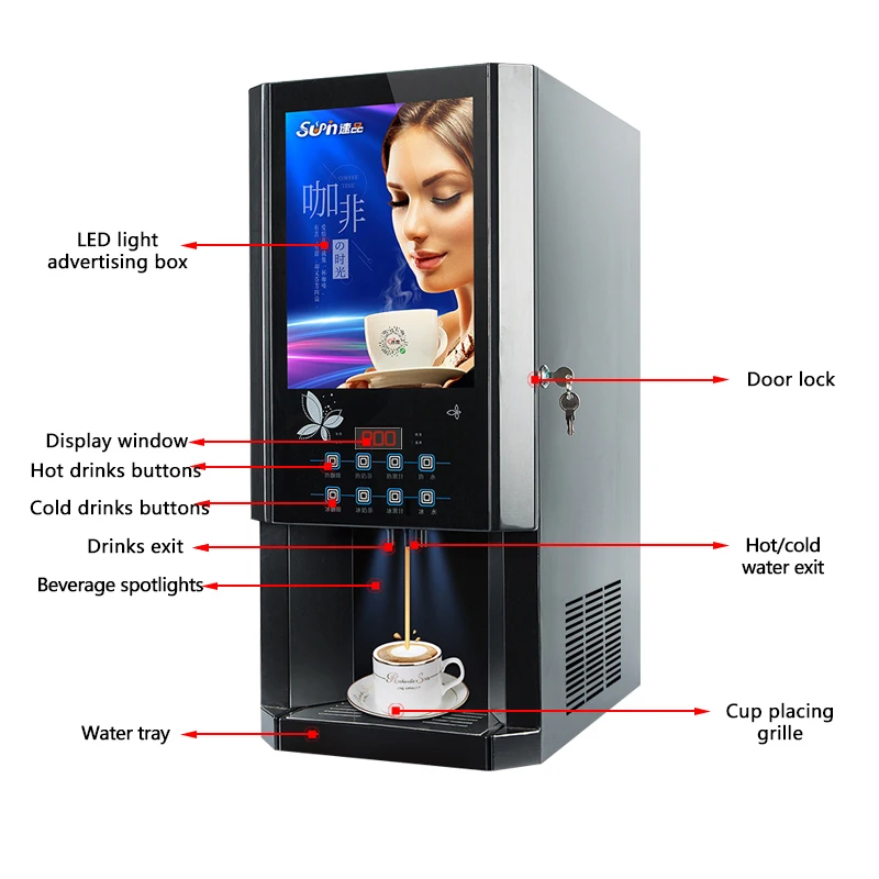 Hot Cold Beverage Machine Drinking Machine Milk Tea Coffee Machine