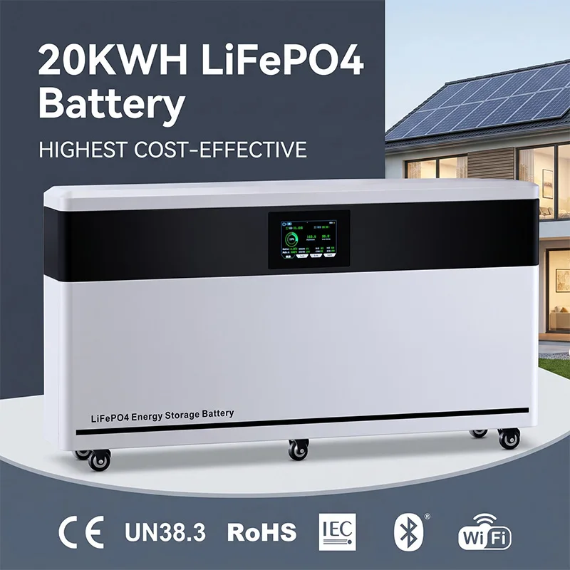 48 V, 51,2 V, 300 Ah, 400 Ah, 15 kWh, 20 kWh mobiele LiFePO4-lithium-zonnebatterijpakketten voor thuisopslag van energie voor zonnesystemen
