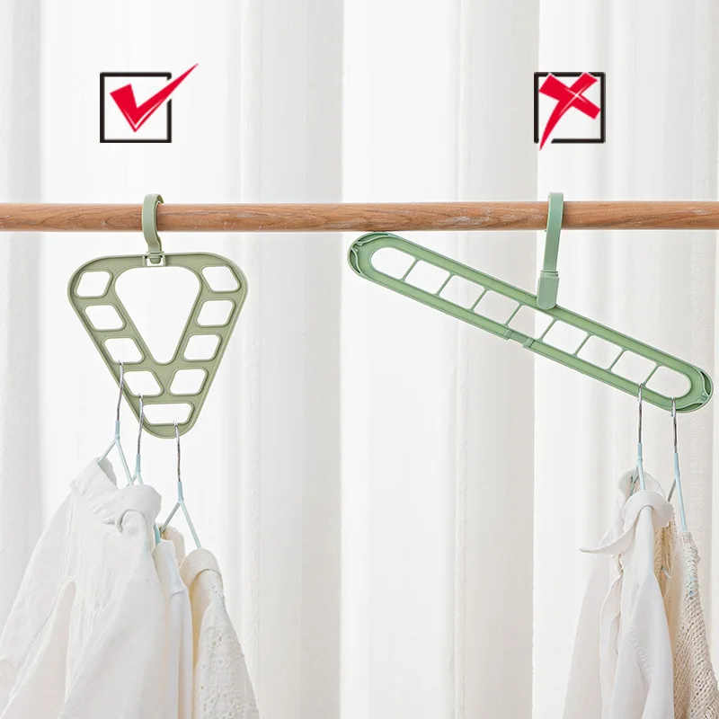 Triangle Clothes Hanger Magic Rotating Closet Organizer Space