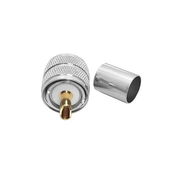 RF Connector Coaxial UHF PL259 Male Crimp Connector for h1000 lmr400 coaxial cable