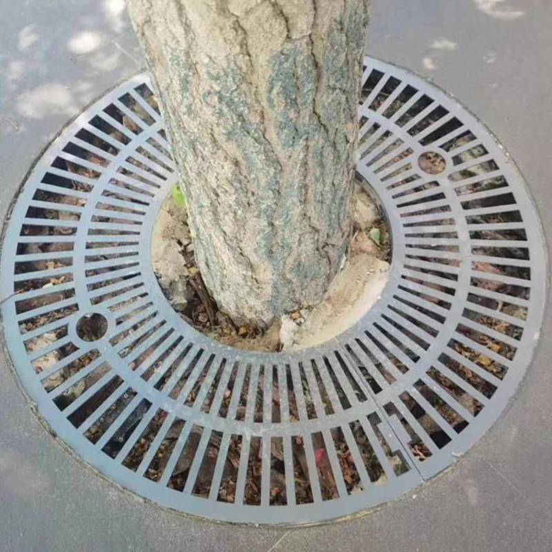OEM Laser Cut Corten Steel Round Tree Grates Square Stainless Steel Tree Grate
