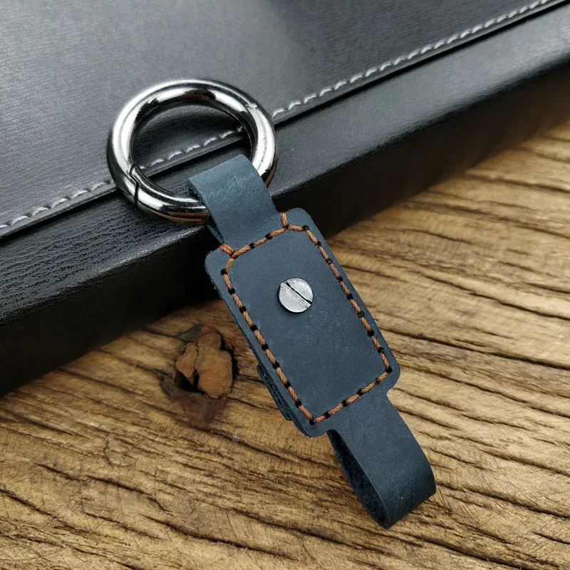 Jaorty Car Key Chain Bag Genuine Leather Key Chains Case Smart