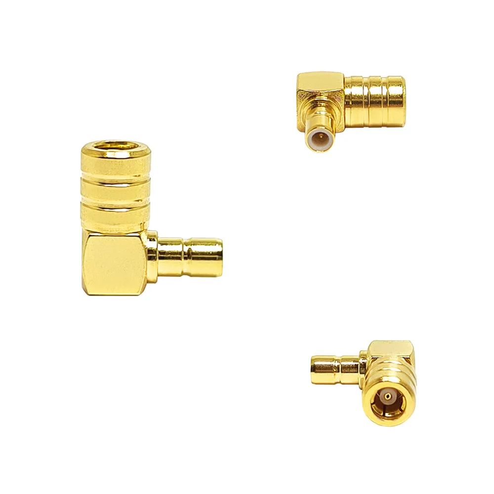 Factory Supply SMB Female Jack F to SMB Male Plug M Right Angle L Shape Elbow RF Adapter Coaxial Coax