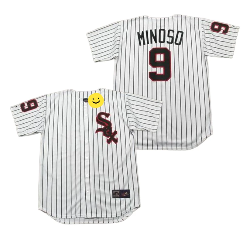 Wholesale Men's Chicago 1 LANCE JOHNSON 3 HAROLD BAINES 8 BO JACKSON 9 MINNIE  MINOSO 10 RON SANTO Throwback Baseball jersey Stitched S-5XL From  m.