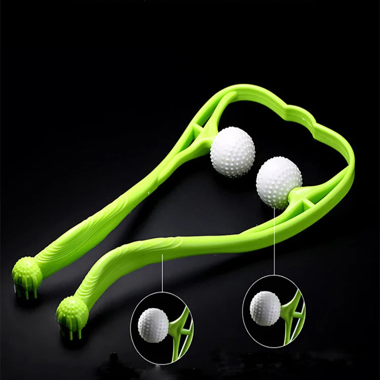 OEM Pressure Deep Tissue Plastic Handheld Manual Neck Shoulder Roller Ball Massager for Sale