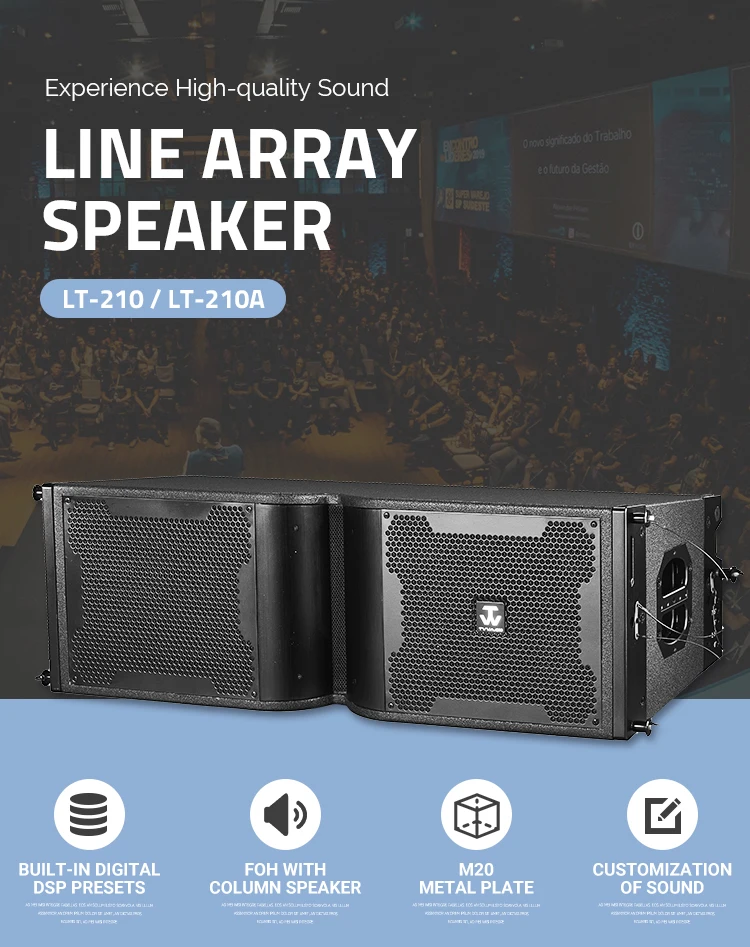 Dual 10 Inch Line Array Speaker Line Array Sound System Line Array