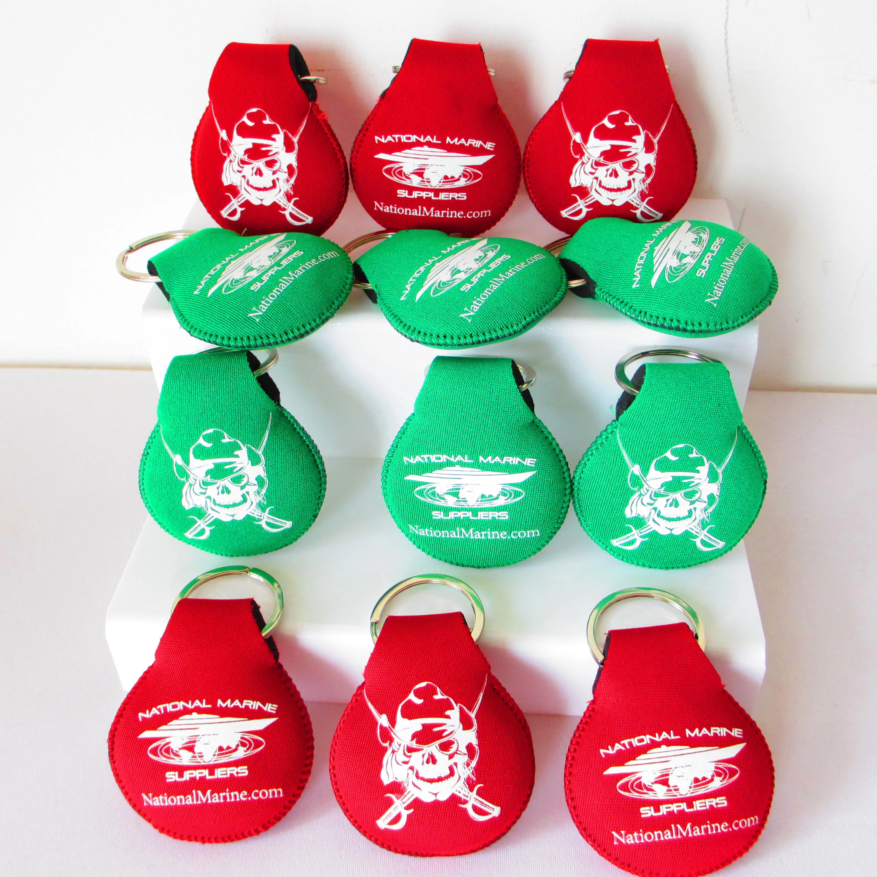 Floating Neoprene Boat Keychain with Silk Screen Printing Key Float
