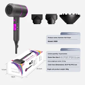 Cross-Border T-Shaped Professional Hair Dryer 110V Salon Grade 1800W High-Power Ionic EXPLOSIONS GENERATION by TEMU Wholesale