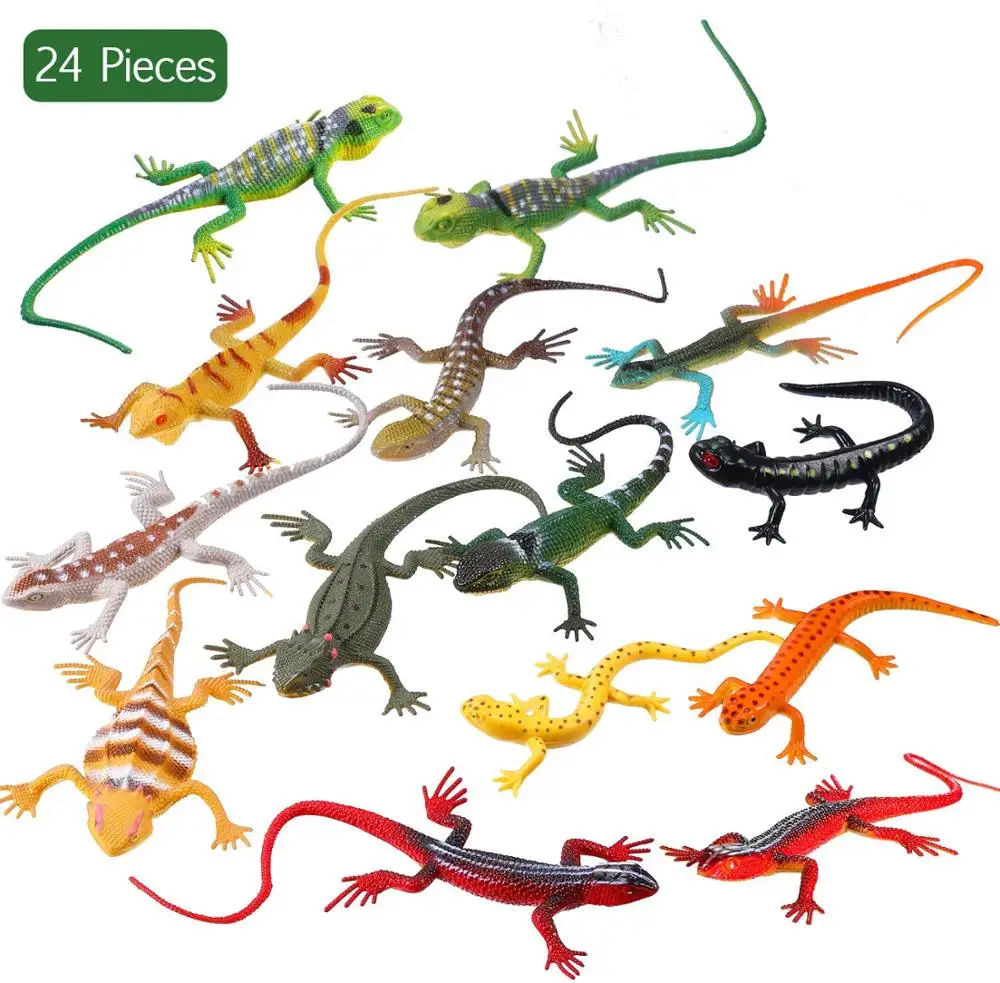 Lizard Toy Artificial Model Reptile Lizard Colorful Plastic Lizard Toys Action Figure Educational Toys for Kids Adults Gifts