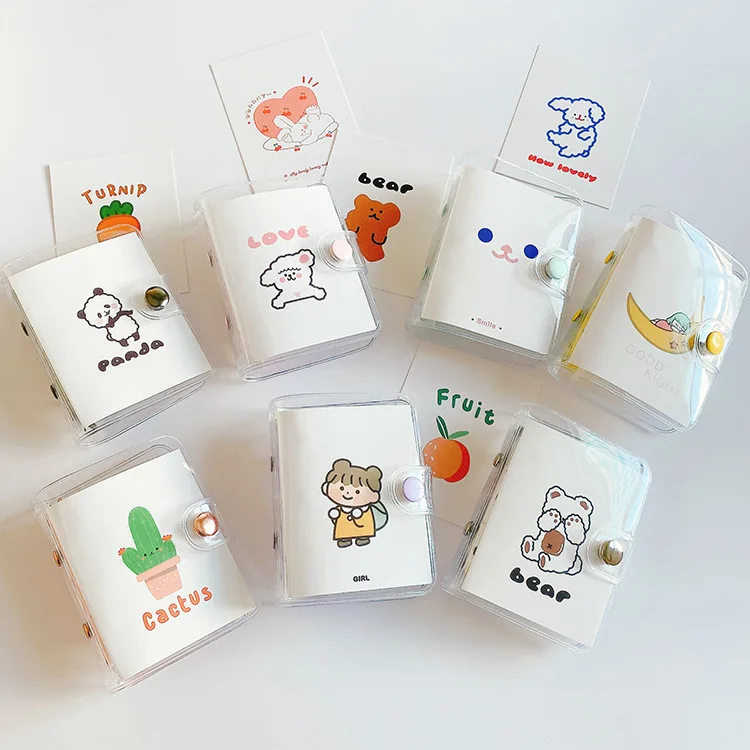 Raccoglitore 3 Anelli Pvc Set 2 Mini Raccoglitori Trasparenti 3 Anelli - Con Fogli Interni E Chiusura Taccuini PVC Trasparente