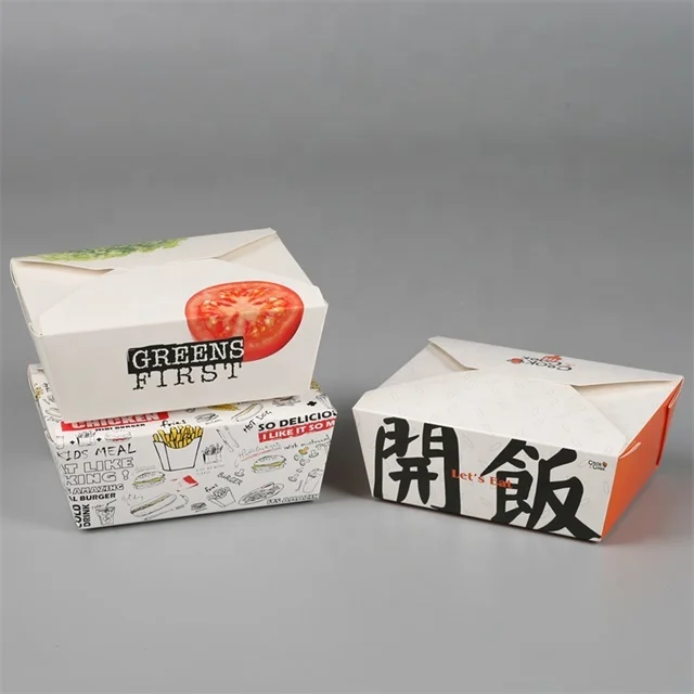 Custom Printed Disposable Kraft Lunch Packaging for Fast Food