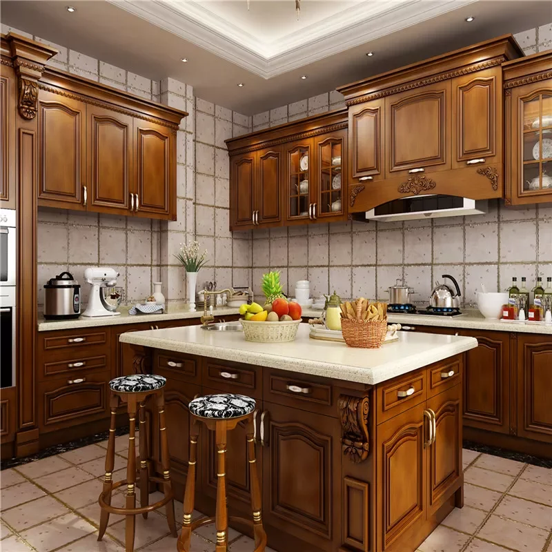 North American Customized Kitchen Pantry Furniture Classic Cherry Wood ...