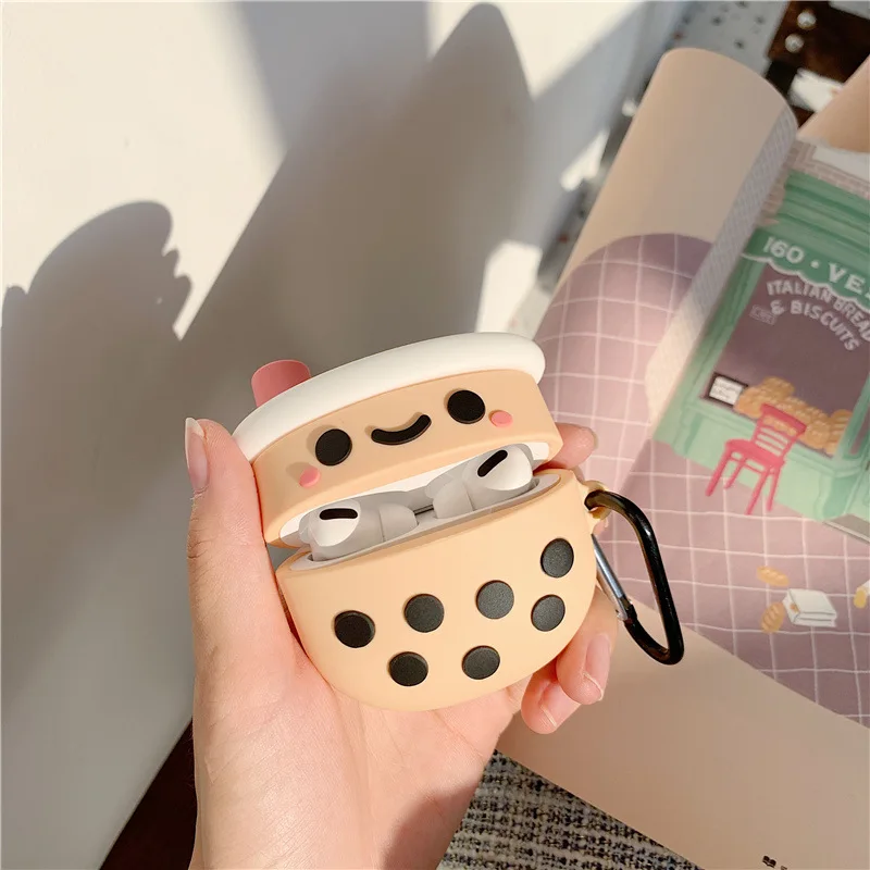 Boba AirPod 3 Case Cute Cover with Keychain,AirPods 3rd Generation Case,  Pink Bubble Boba Tea AirPod…See more Boba AirPod 3 Case Cute Cover with