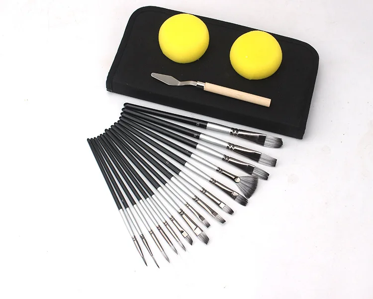 Набор акриловых кистей для рисования акварелью маслом и