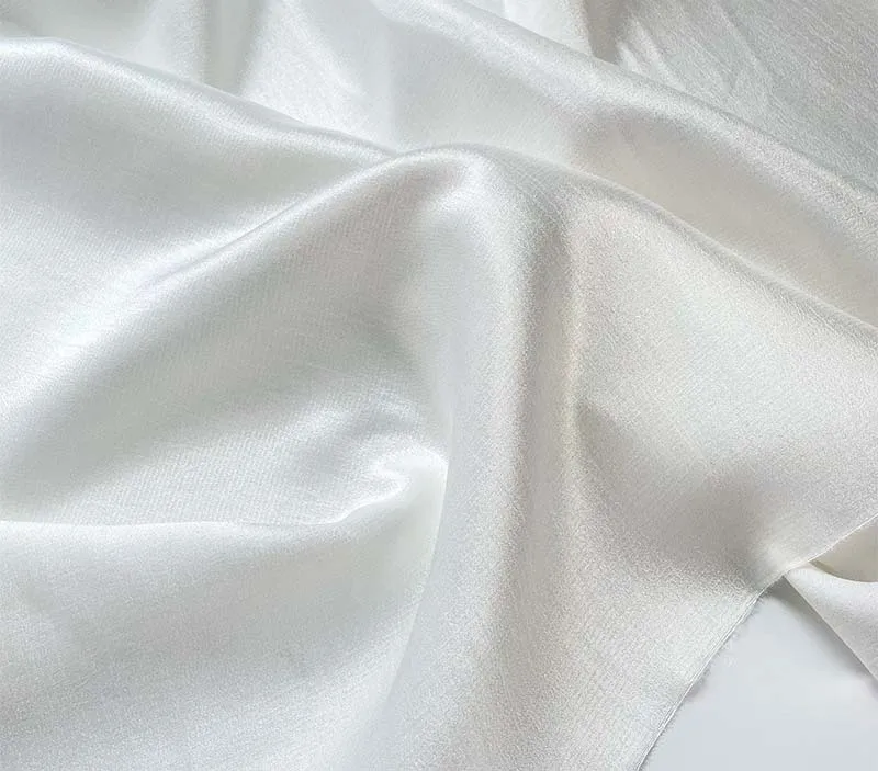 Frost Like Glass with Multiple Colors Bright Silk Luster Micro Pleated Silk Linen Satin Linen Fabric Cotton Linen Fabric