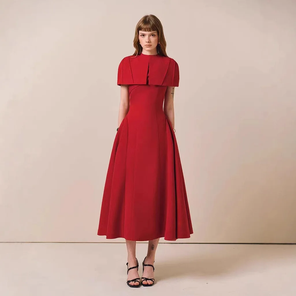 new look red pleated dress Red Short Sleeve V-Neck Pleated Dress  Sail to Sable
