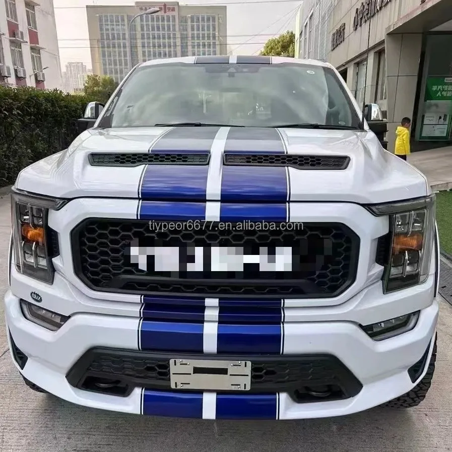 product tiypeor engine hoods for ford f150 f 150 2021 2022 2023 pick up aluminum 4x4 engine hood cover bodykit protector bonnet  f 150-7
