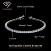 White Gold Plated 3mm