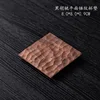 Black walnut square hammered flat coaster - single piece
